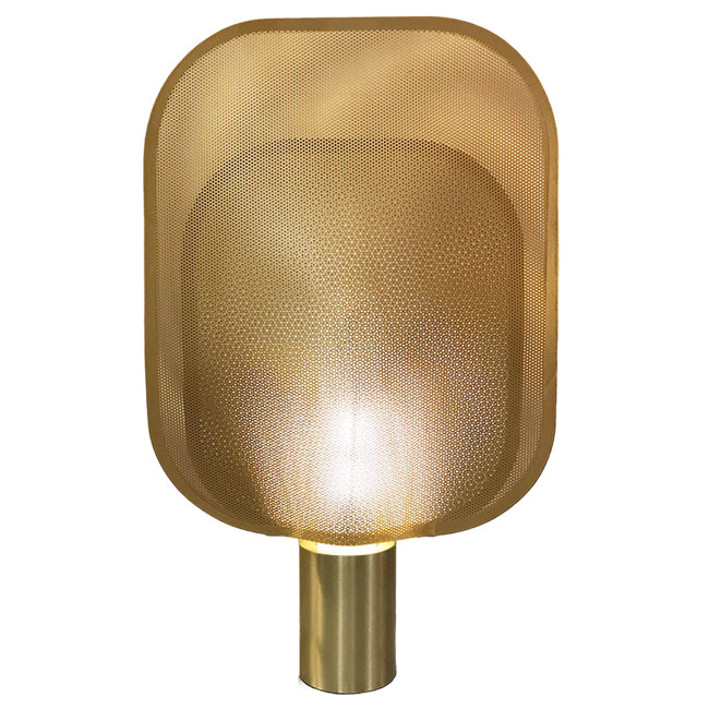 Lámpara sobremesa metal textil dorado 29x48 cm E27 - RILS0040