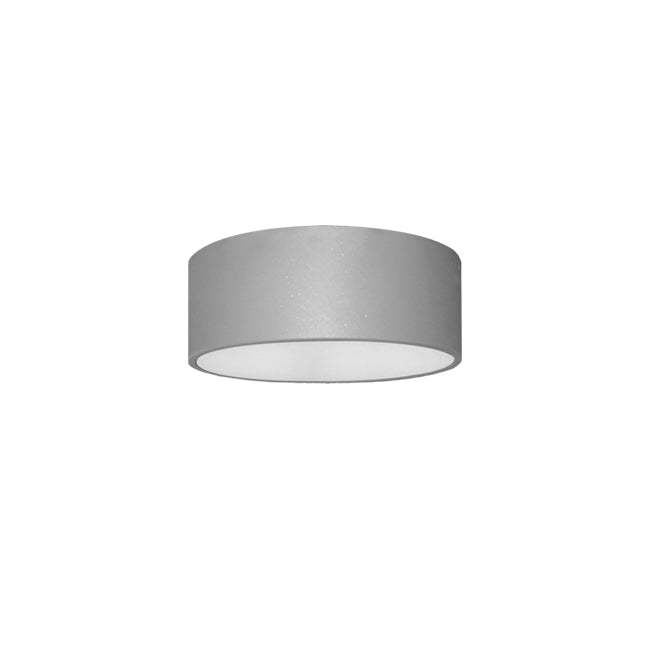 Plafón aluminio, difusor PC opalino plata exterior Ø15x5,5 cm 6W - ROPL0001