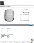 Foco sobrepuesto 5W con LED incorporado - SAFO0006
