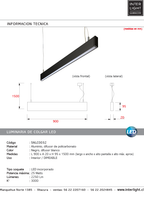 Lámpara colgante aluminio dimeable negro 90 cm LED 25W - SNLC0032