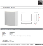 Apliqué aluminio blanco 4x11 cm Rx7S 100W - SUAP0022