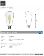 Ampolleta transparente vintage luz cálida LED 4W E27 - TOAM0001