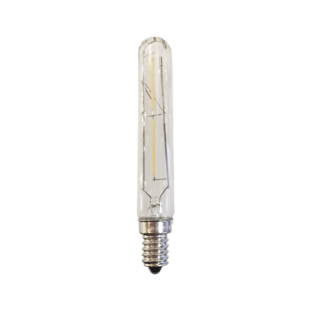 Ampolleta transparente tubo vintage luz cálida LED 2W E14 - TOAM0012