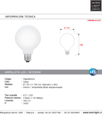 Ampolleta bola empavonada luz cálida LED 4W E27 - TOAM0033
