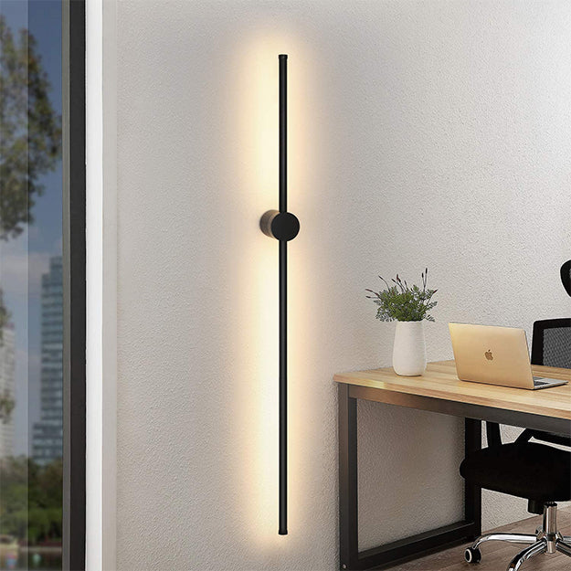 Apliqué metal negro luz indirecta 120 mt. LED 18W - TOAP0007