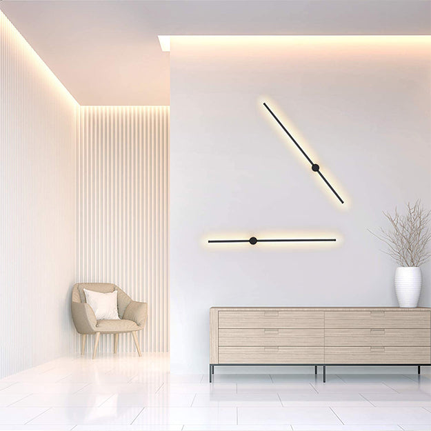 Aplique luz indirecta metal negro LED 12 W - TOAP0009