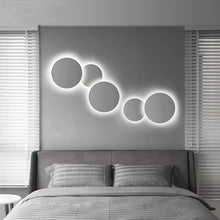 Cargar imagen en el visor de la galería, Apliqué metal blanco luz indirecta eclipse Ø 23 cm LED 18W - TOAP0018
