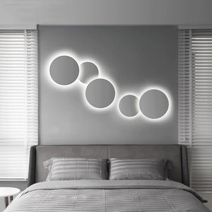 Apliqué metal blanco luz indirecta eclipse Ø 23 cm LED 18W - TOAP0018