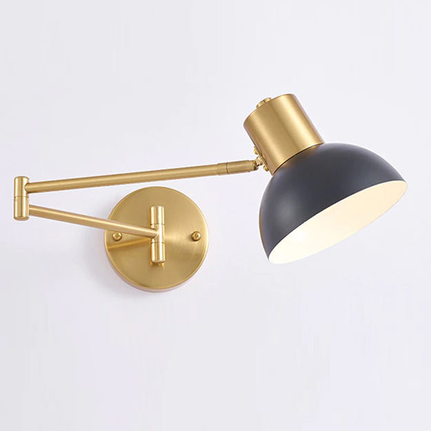 Apliqué metal negro dorado articulado E27 - TOAP0037