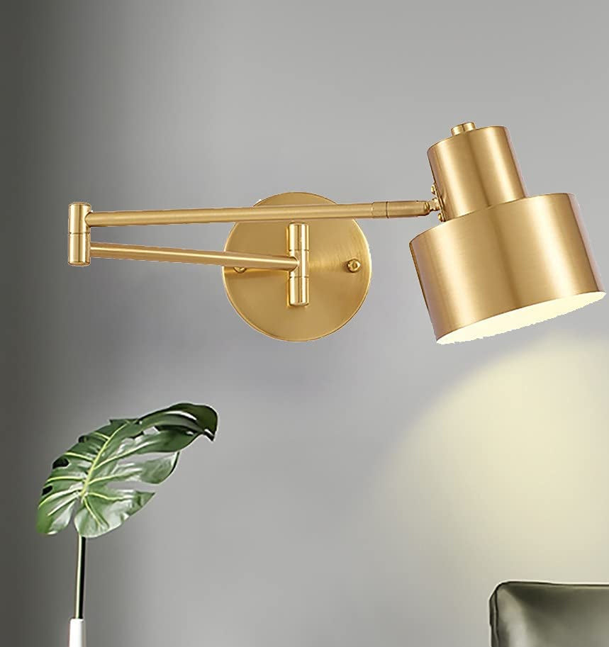 Aplique metal dorado articulado E27 - TOAP0038