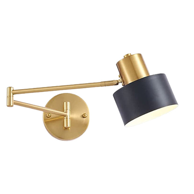 Apliqué metal negro dorado articulado E27 - TOAP0039