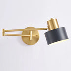 Apliqué metal negro dorado articulado E27 - TOAP0039