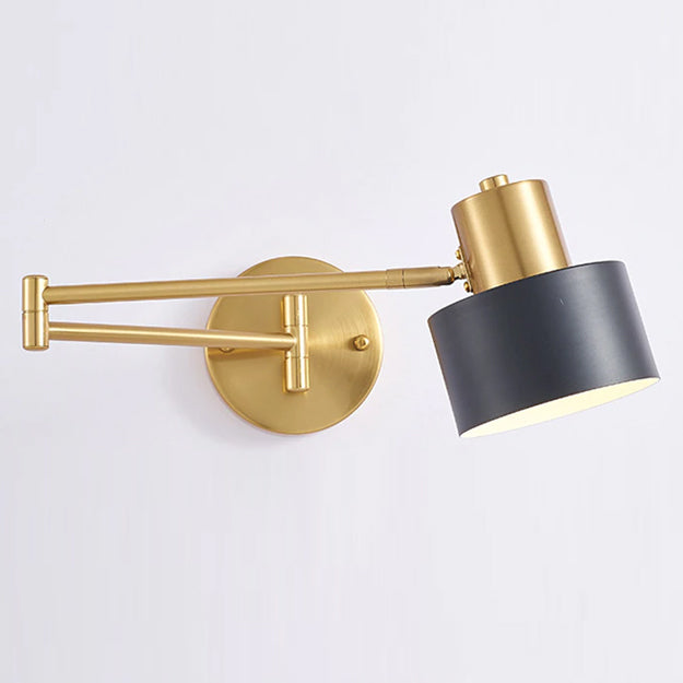 Apliqué metal negro dorado articulado E27 - TOAP0039