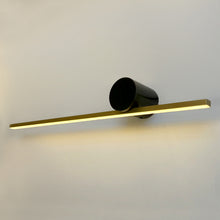 Cargar imagen en el visor de la galería, Apliqué lineal aluminio negro oro luz indirecta 60 cm LED - TOAP0044
