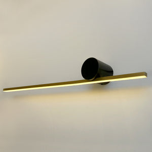Apliqué lineal aluminio negro oro luz indirecta 90 cm LED - TOAP0045