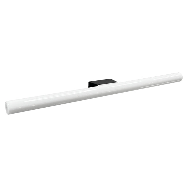 Apliqué tubo vidrio dimeable opal base negra Ø3x50 cm 7W - TOAP0046