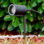Estaca jardín metal negro IP65 Ø 6x24 cm GU10 - TOES0001