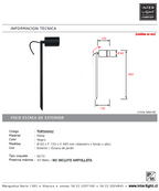 Estaca jardín metal negro IP65 Ø 6x48 cm GU10 - TOES0002