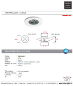 Foco embutido mini  metal blanco Ø 3,1x20 cm LED 1W - TOFO0001