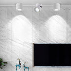 Foco sobrepuesto dimeable aluminio blanco Ø 10 cm LED 12W - TOFO0004