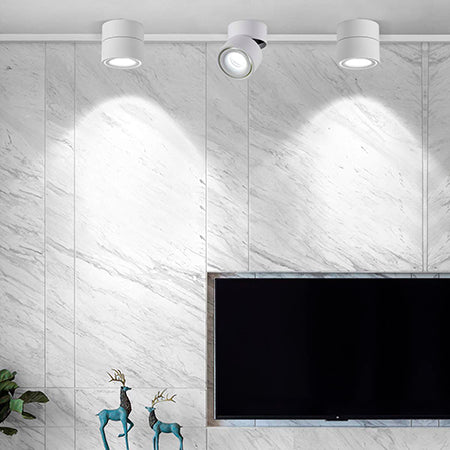 Foco sobrepuesto dimeable aluminio blanco Ø 10 cm LED 12W - TOFO0004