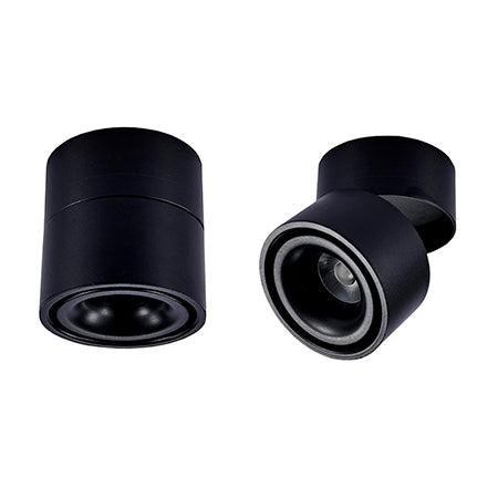 Foco sobrepuesto dimeable aluminio negro Ø 10 cm LED 12W - TOFO0005