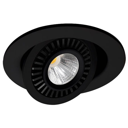 Foco ebutido aluminio negro Ø 9 cm LED 6W - TOFO0011