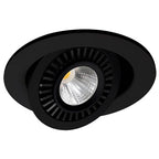 Foco ebutido aluminio negro Ø 9 cm LED 6W - TOFO0011