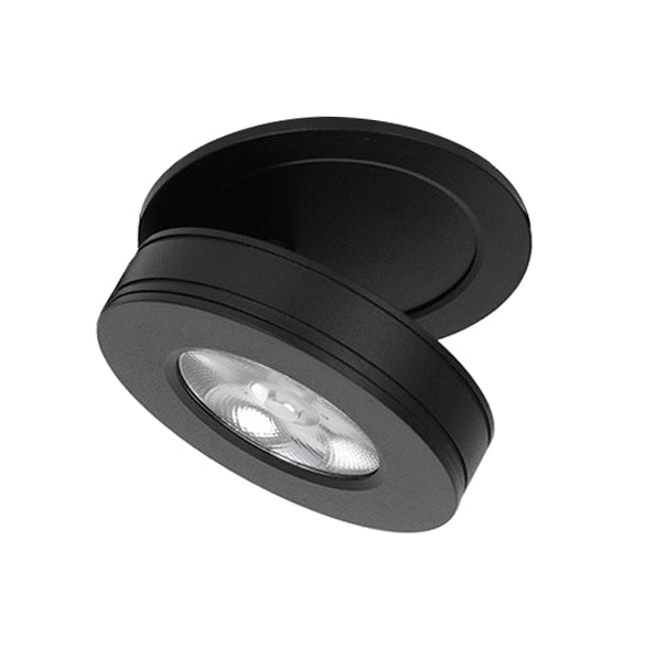 Foco embutido dimeable aluminio negro Ø 8 cm LED 6W - TOFO0018
