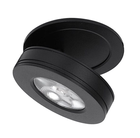 Foco embutido dimeable aluminio negro Ø 10 cm LED 8W - TOFO0019