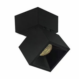 Foco sobrepuesto dimeable metal negro 8x8 cm LED 10W - TOFO0022