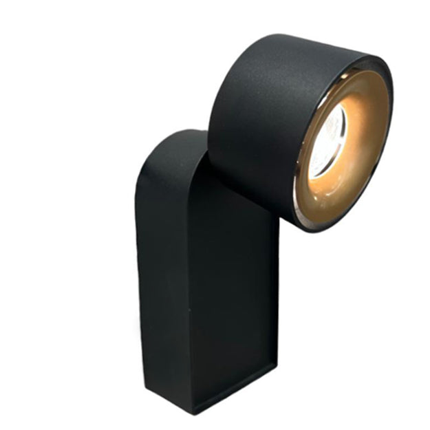 Foco sobrepuesto muro dimeable metal negro oro Ø 7,5x20  LED 12W - TOFO0038