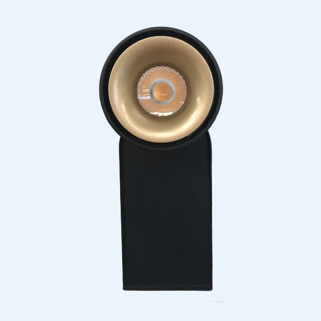 Foco sobrepuesto muro dimeable metal negro oro Ø 7,5x20  LED 12W - TOFO0038