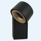 Foco sobrepuesto muro dimeable metal negro oro Ø 7,5x20  LED 12W - TOFO0038