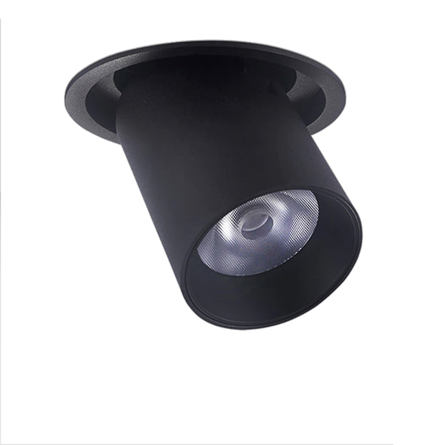 Foco embutido basculante dimeable metal negro Ø 4,5 cm LED 10W - TOFO0039