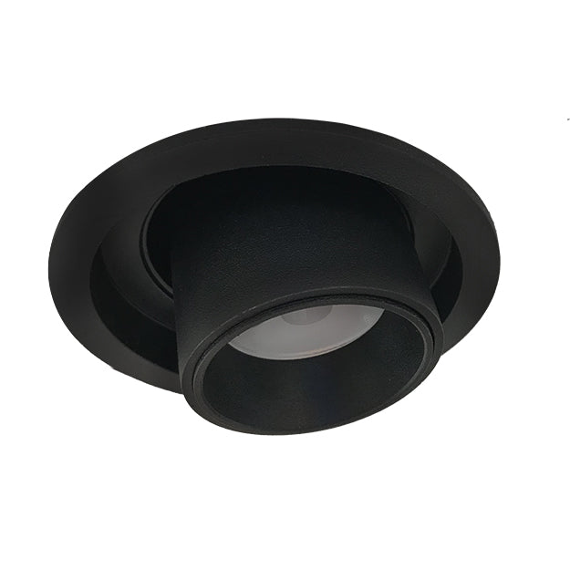 Foco embutido basculante dimeable metal negro Ø 4,5 cm LED 10W - TOFO0039