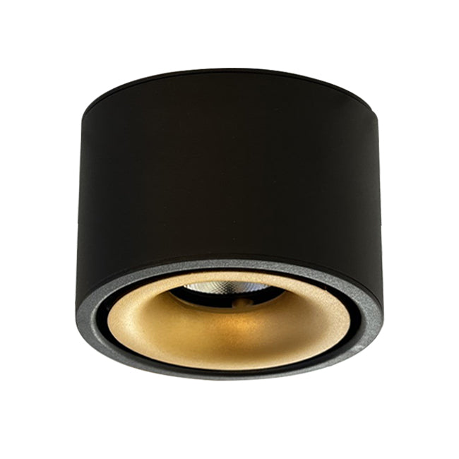 Foco sobrepuesto dimeable metal negro oro Ø10 x 6,5  LED 10 W - TOFO0071