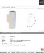 Foco blanco bidireccional Ø6,4x9,5x16 cm2 luces GU10 - TOFO0077