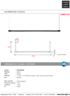 Lámpara colgante metal negro 150 cm LED 15W - TOLC0002