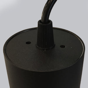Lámpara colgante metal negro Ø6 cm LED 15W - TOLC0003