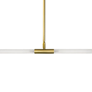 Lámpara colgante metal dorado vidrio empavonado 89 cm G4 2 x 2W - TOLC0006