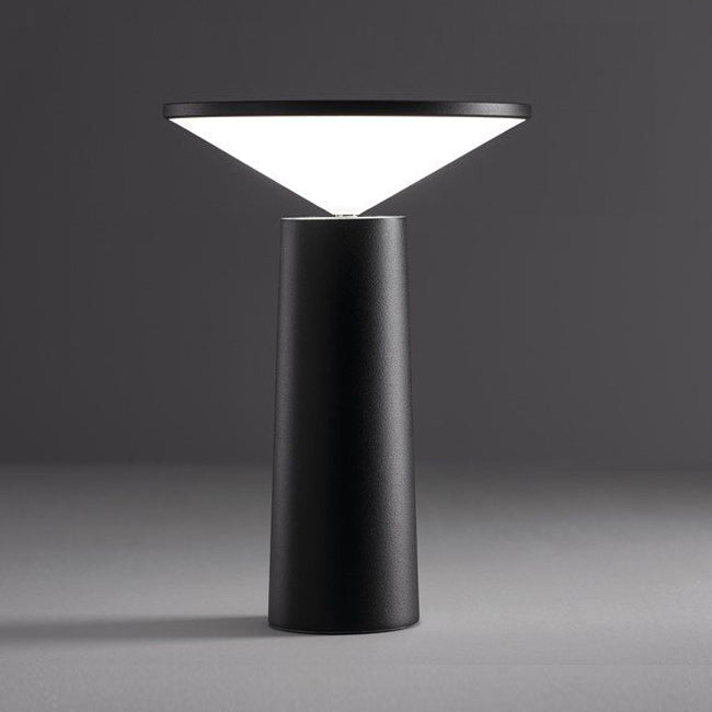 Lámpara sobremesa pvc acrílico negro Ø 14x20 cm LED 3W - TOLS0009