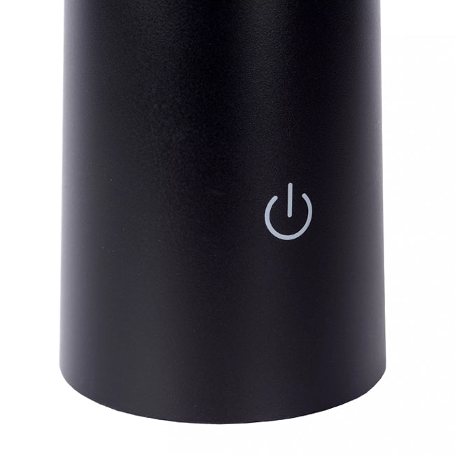 Lámpara sobremesa pvc acrílico negro Ø 14x20 cm LED 3W - TOLS0009