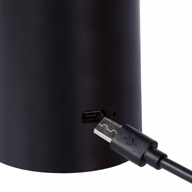 Lámpara sobremesa pvc acrílico negro Ø 14x20 cm LED 3W - TOLS0009