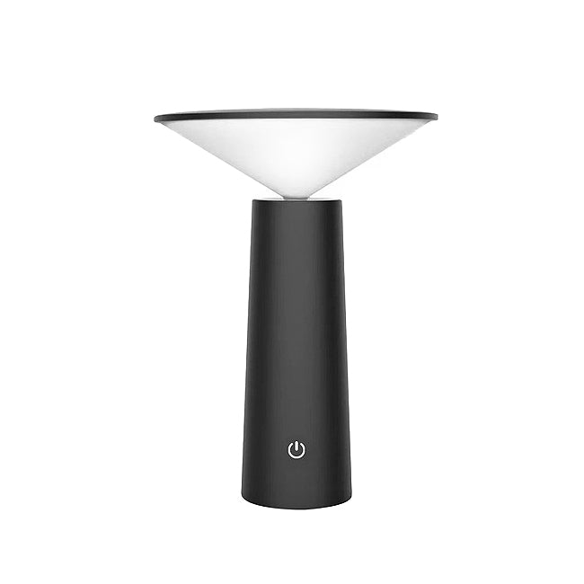 Lámpara sobremesa pvc acrílico negro Ø 14x20 cm LED 3W