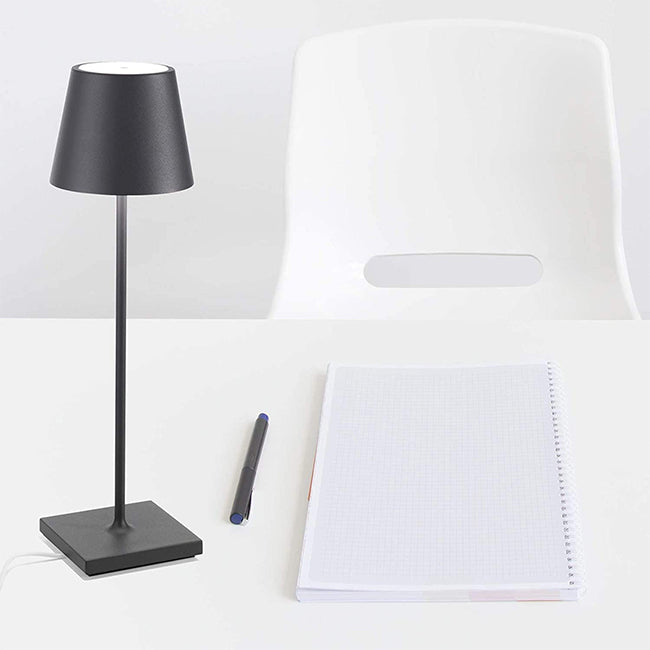 Lámpara sobremesa aluminio negro Ø 10,5x38 cm LED 3,5 W - TOLS0010