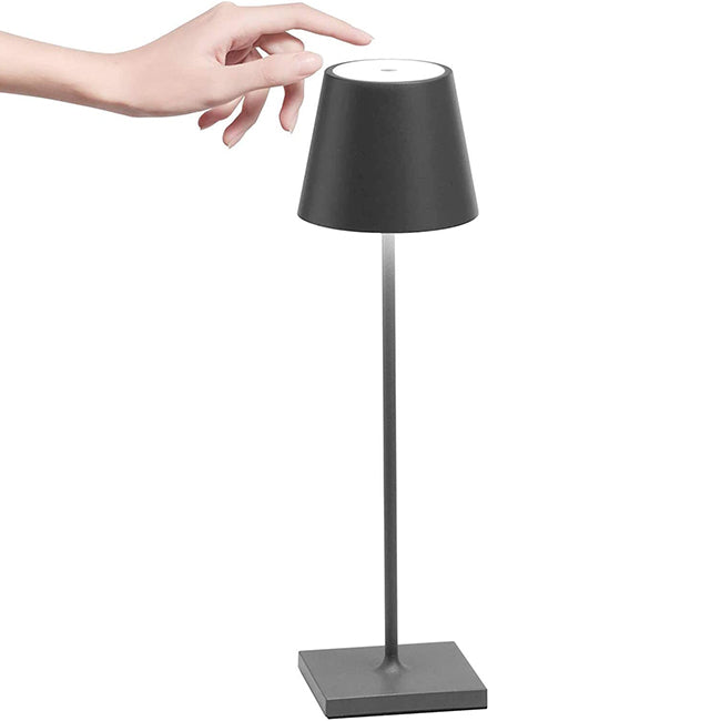 Lámpara sobremesa aluminio negro Ø 10,5x38 cm LED 3,5 W - TOLS0010