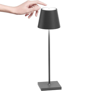 Lámpara sobremesa aluminio negro Ø 10,5x38 cm LED 3,5 W