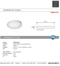 Cargar imagen en el visor de la galería, Plafón metal blanco Ø 9,5 cm LED 6W - TOPL0001
