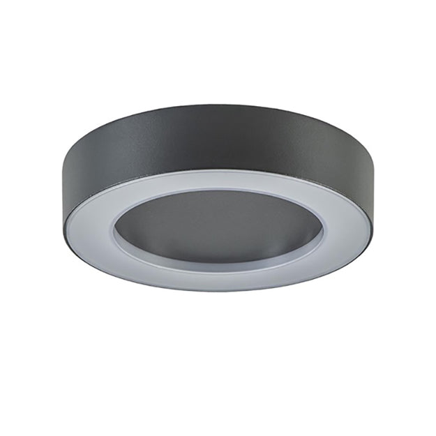 Plafón interior/exterior metal negro Ø 20 cm LED 12W - TOPL0010
